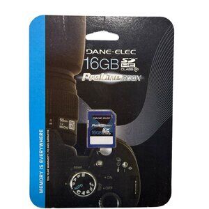 Dane-Elec 16GB Memory Card Proline 200X SDHC Class 10 For Photography & Video